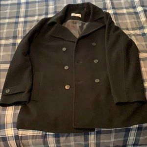 Calvin Klein men’s wool pea coat- black